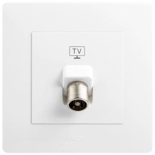 Ổ cắm TV đồng trục Hager Muse WGMT1TV